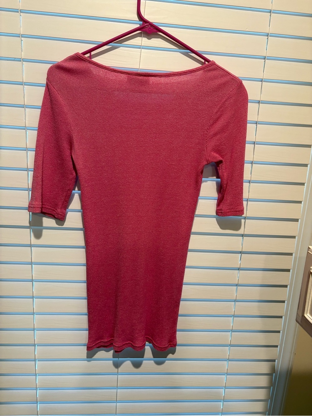 Michael Stars Ribbed Scoop Top in Raspberry - Picture 2 of 2